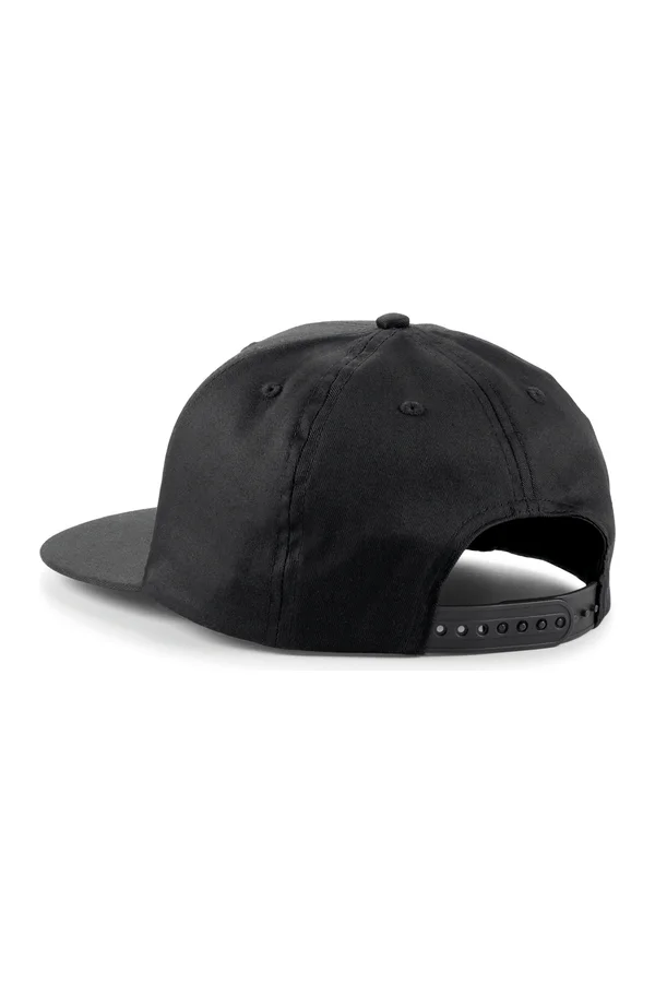 5 Panel Snapback Rapper Cap Black