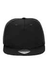 5 Panel Snapback Rapper Cap Black