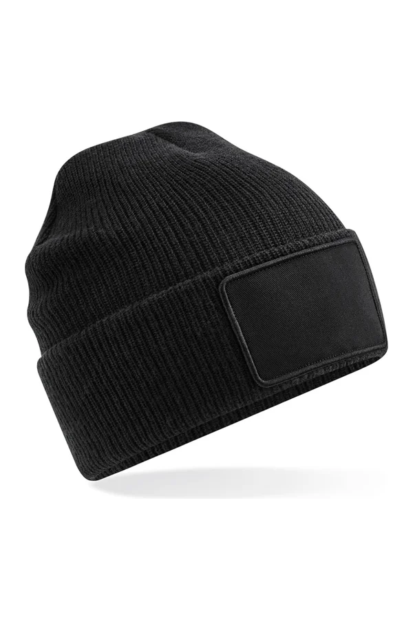 Thinsulate™-Mütze mit abnehmbarem Patch Black