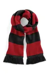 Streifenschal Stadium Black / Classic Red