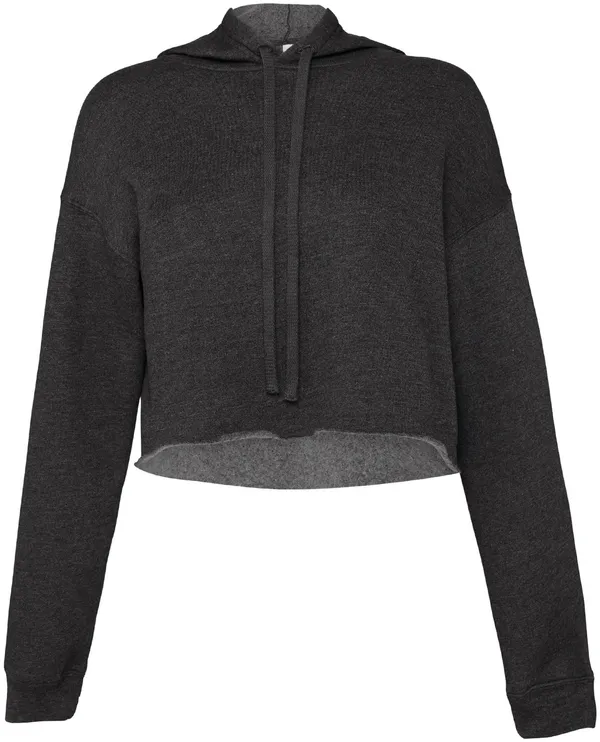 Damen Cropped Fleece Hoody