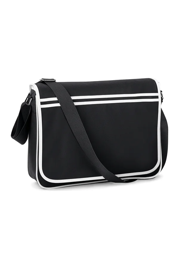 Messengertasche im Retro-Look Black / White