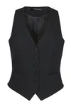Luna Ladies' Waistcoat Black