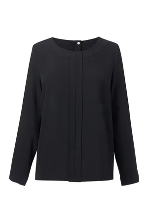 Roma Crêpe de Chine Bluse Black