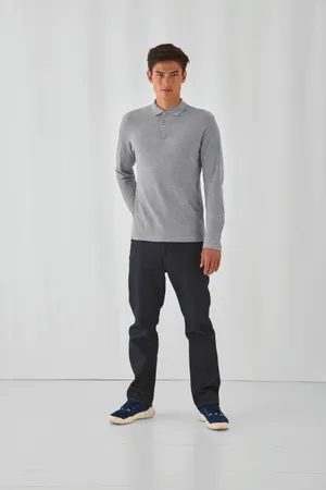 ID.001 Men's long-sleeved polo shirt