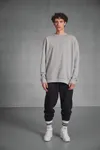 Crew Neck Sweatshirt Set In