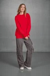 Crew Neck Sweatshirt Set In