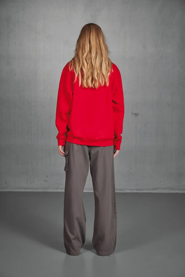 Crew Neck Sweatshirt Set In