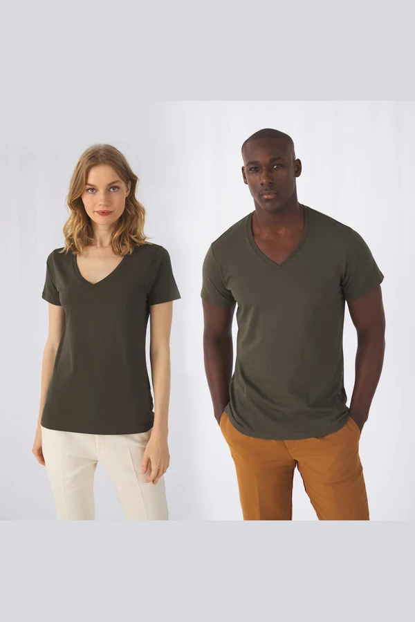 Ladies' Organic Inspire Cotton V-neck T-shirt