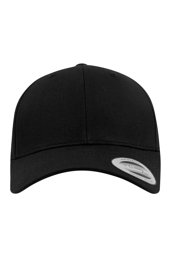 Klassische gebogene Kappe Snapback Black
