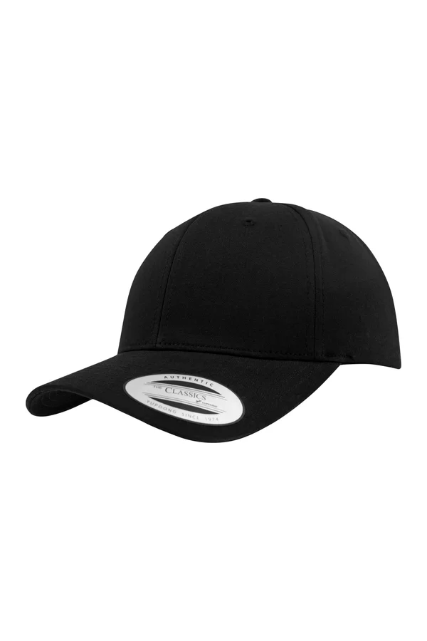 Klassische gebogene Kappe Snapback Black