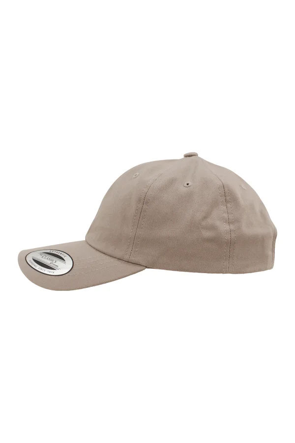 6-Panel-Kappe aus Baumwoll-Twill Khaki