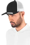 Zweifarbige Retro-Trucker-Kappe Black / White