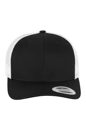 Zweifarbige Retro-Trucker-Kappe Black / White