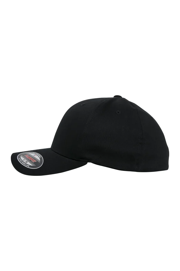 Flexfit-Kappe aus biologischer Baumwolle Black