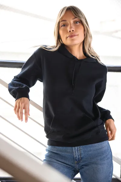 Kapuzensweatshirt mit Rundhalsausschnitt Midweight Softstyle