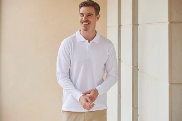 Men's Coolplus® Long-Sleeved Polo Shirt