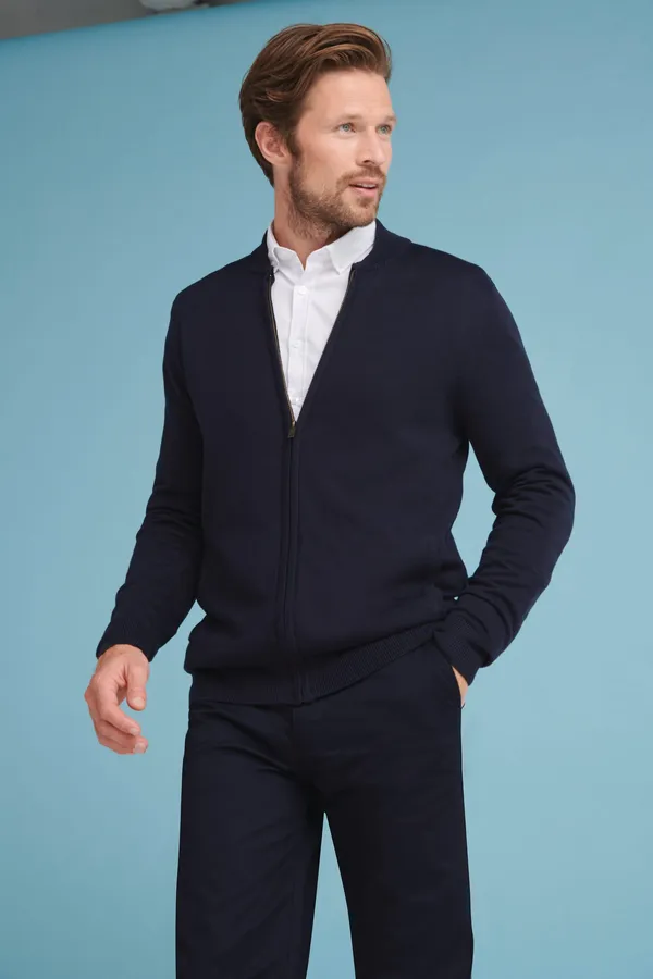 Zip through cardigan
