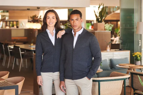 Zip through cardigan