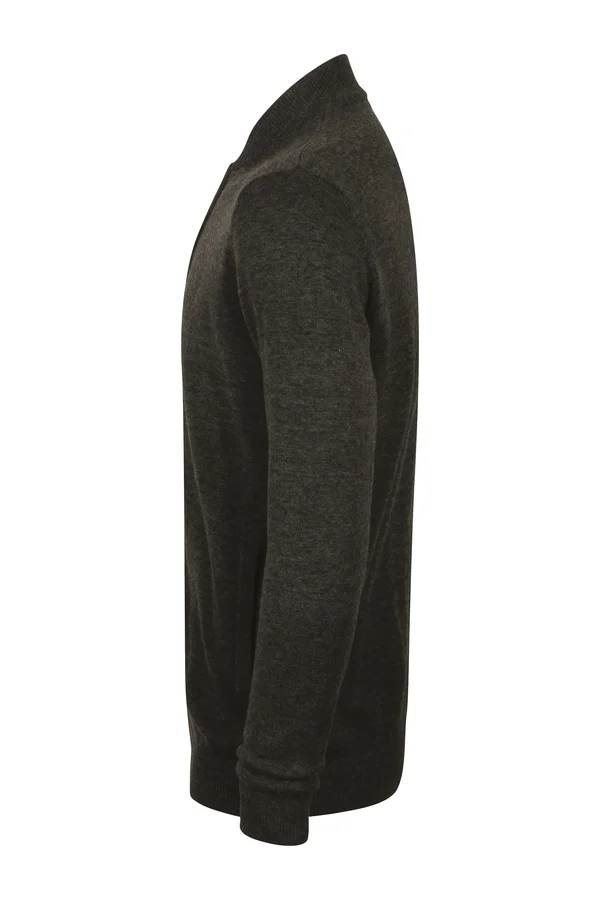 Cardigan mit Reißverschluss Grey Marl