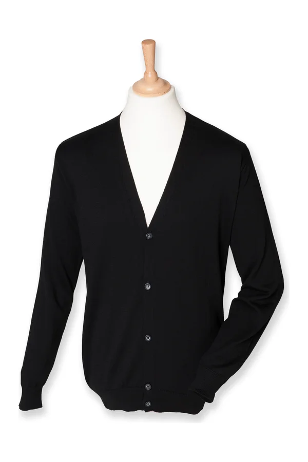Men's Lightweight V Cardigan Black
