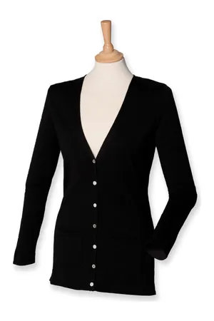 Ladies' Lightweight V Cardigan Black