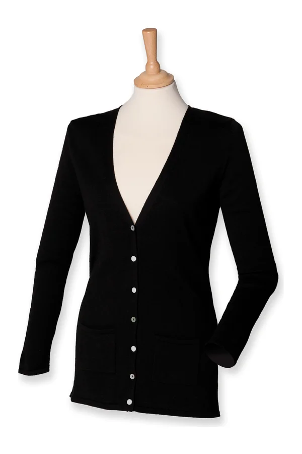Ladies' Lightweight V Cardigan Black
