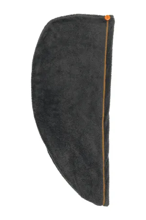 Superweiches Haartrockenhandtuch aus Mikrofaser Dark Grey / Orange