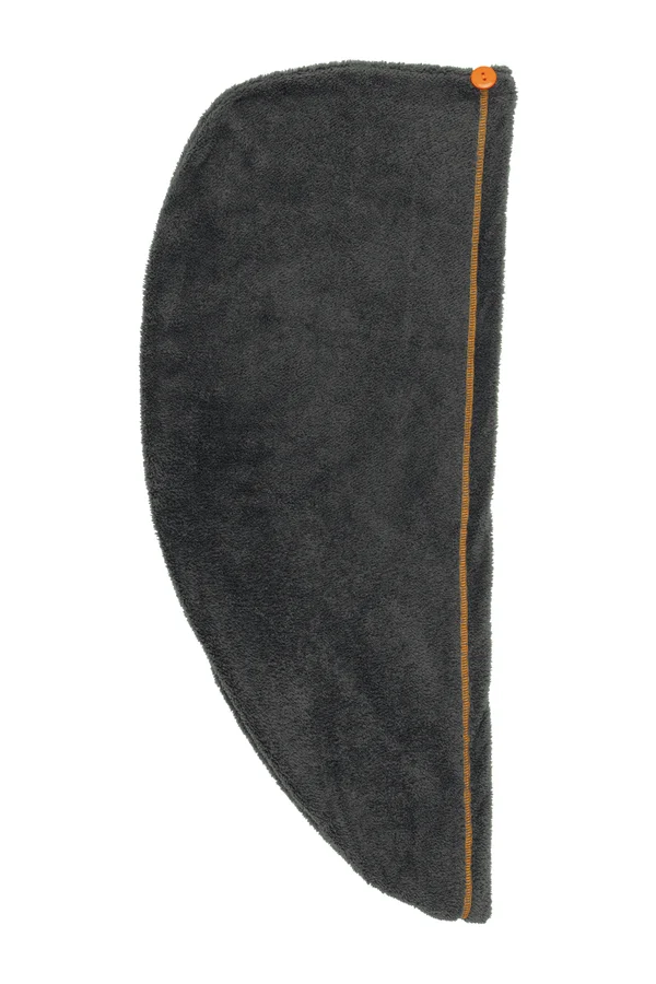 Superweiches Haartrockenhandtuch aus Mikrofaser Dark Grey / Orange