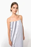 Gestreiftes Fouta-Tuch mit Fransen
