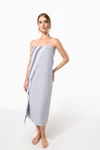 Gestreiftes Fouta-Tuch mit Fransen