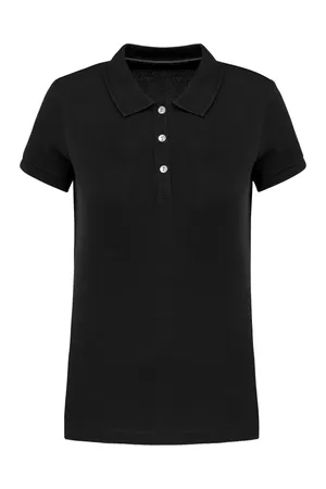 Damen-Kurzarm-Polohemd Supima® Black