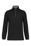 Trucker > Zip Neck Sweat-Shirt Black / Grey Heather