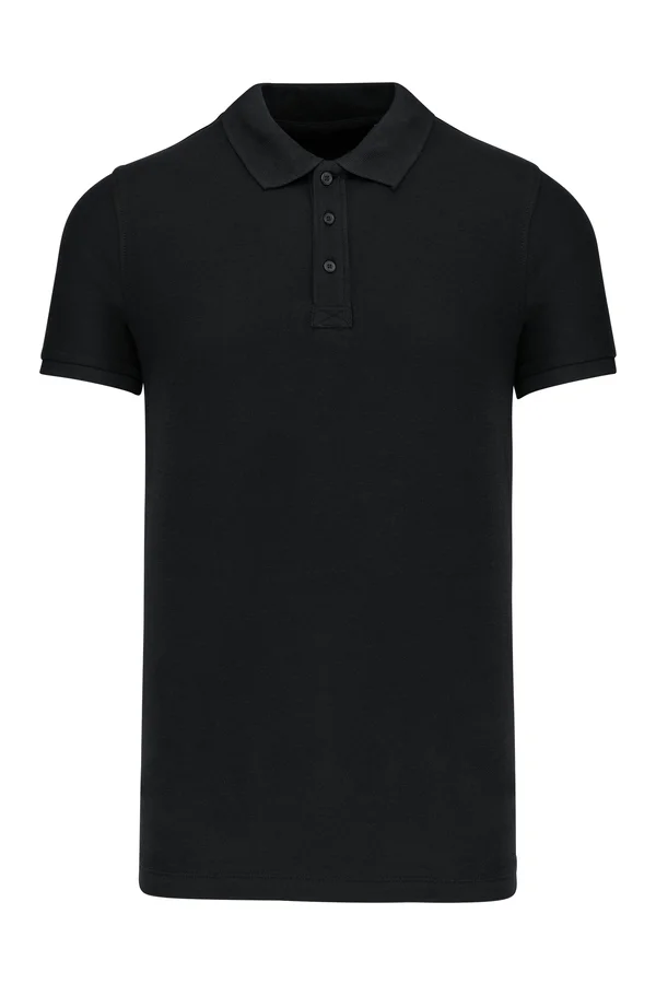 Herren Bio Piqué Polo Black