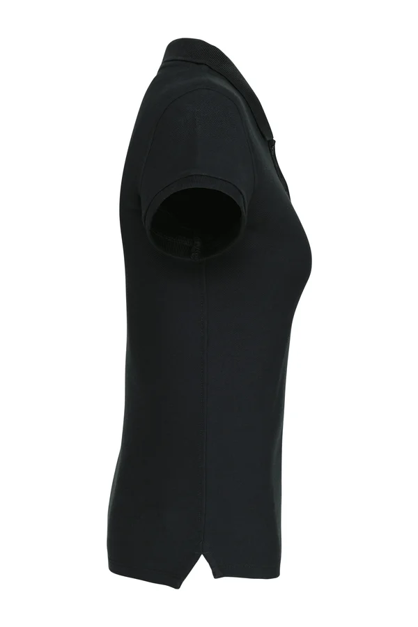 Damen Bio Piqué Polo Black
