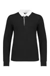 Kinder Rugby Polohemd Black / White