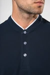 Kurzarm-Polohemd für Herren mit Maokragen