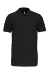 Kurzarm-Polohemd für Herren. Aus Baumwollpiqué Black