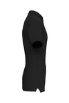 Kurzarm-Polohemd für Herren. Aus Baumwollpiqué Black