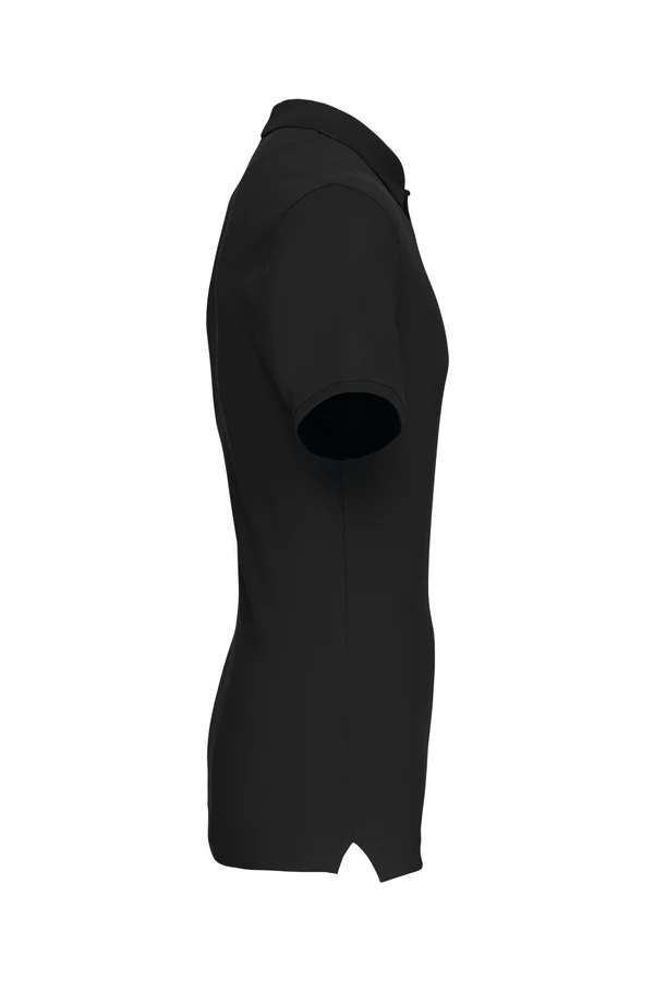 Kurzarm-Polohemd für Herren. Aus Baumwollpiqué Black