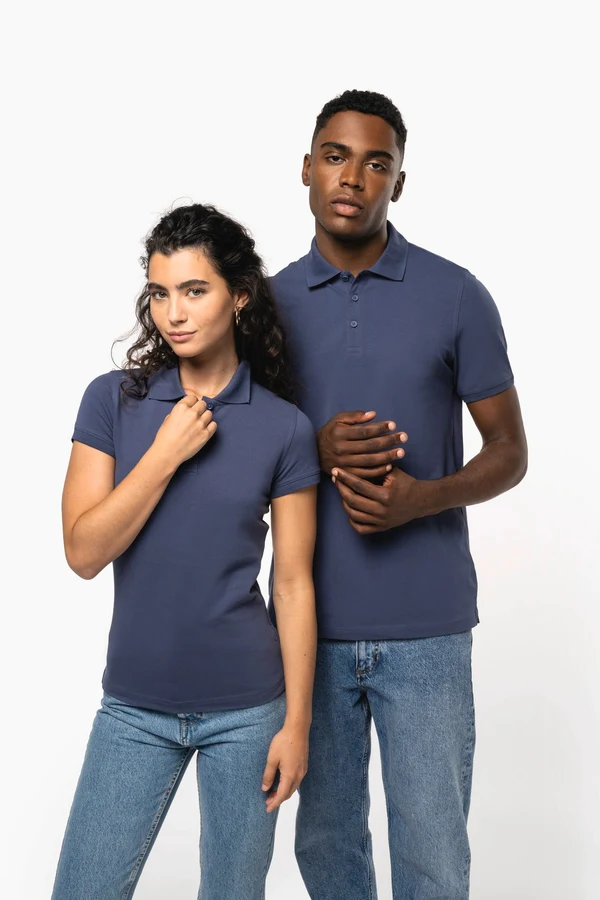Kurzarm-Polohemd für Herren. Aus Baumwollpiqué