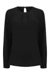 Bluse mit langen Ärmeln Black