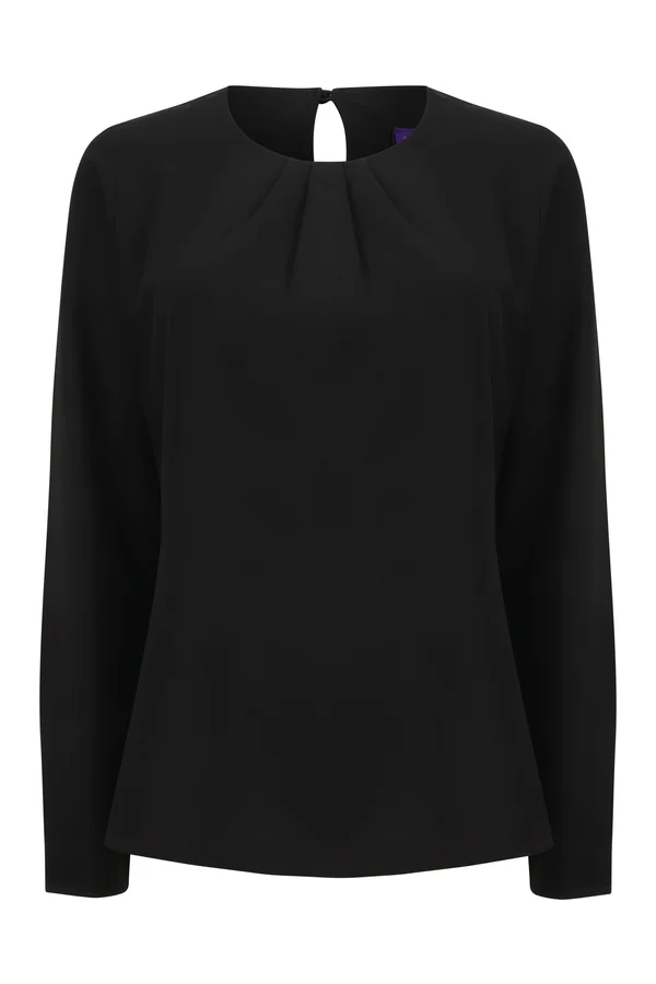 Bluse mit langen Ärmeln Black