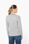 Langarm-Polohemd aus Piqué für Damen