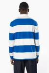 Gestreiftes Polohemd mit langen Ärmeln, Unisex