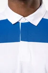 Gestreiftes Polohemd mit langen Ärmeln, Unisex