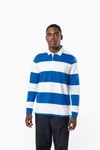 Gestreiftes Polohemd mit langen Ärmeln, Unisex