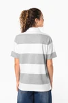 Gestreiftes Polohemd mit kurzen Ärmeln, Unisex