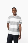 Gestreiftes Polohemd mit kurzen Ärmeln, Unisex