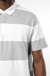 Gestreiftes Polohemd mit kurzen Ärmeln, Unisex